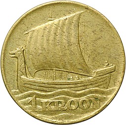 Монета 1 крона 1934 Эстония