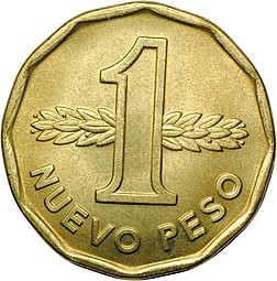 Монета 1 песо 1976 Уругвай
