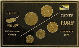 Набор монет Кипра 1992 года