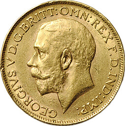 Монета 1 соверен (фунт) 1928 Великобритания