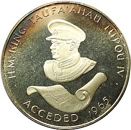 Монета 5 паанга 1975 Тонга