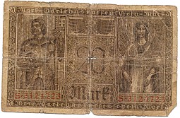 Банкнота 20 марок 1918 Германская Империя Германия