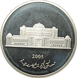 Монета 100 дирхам 2005 Шейх Халифа бин Заид ОАЭ