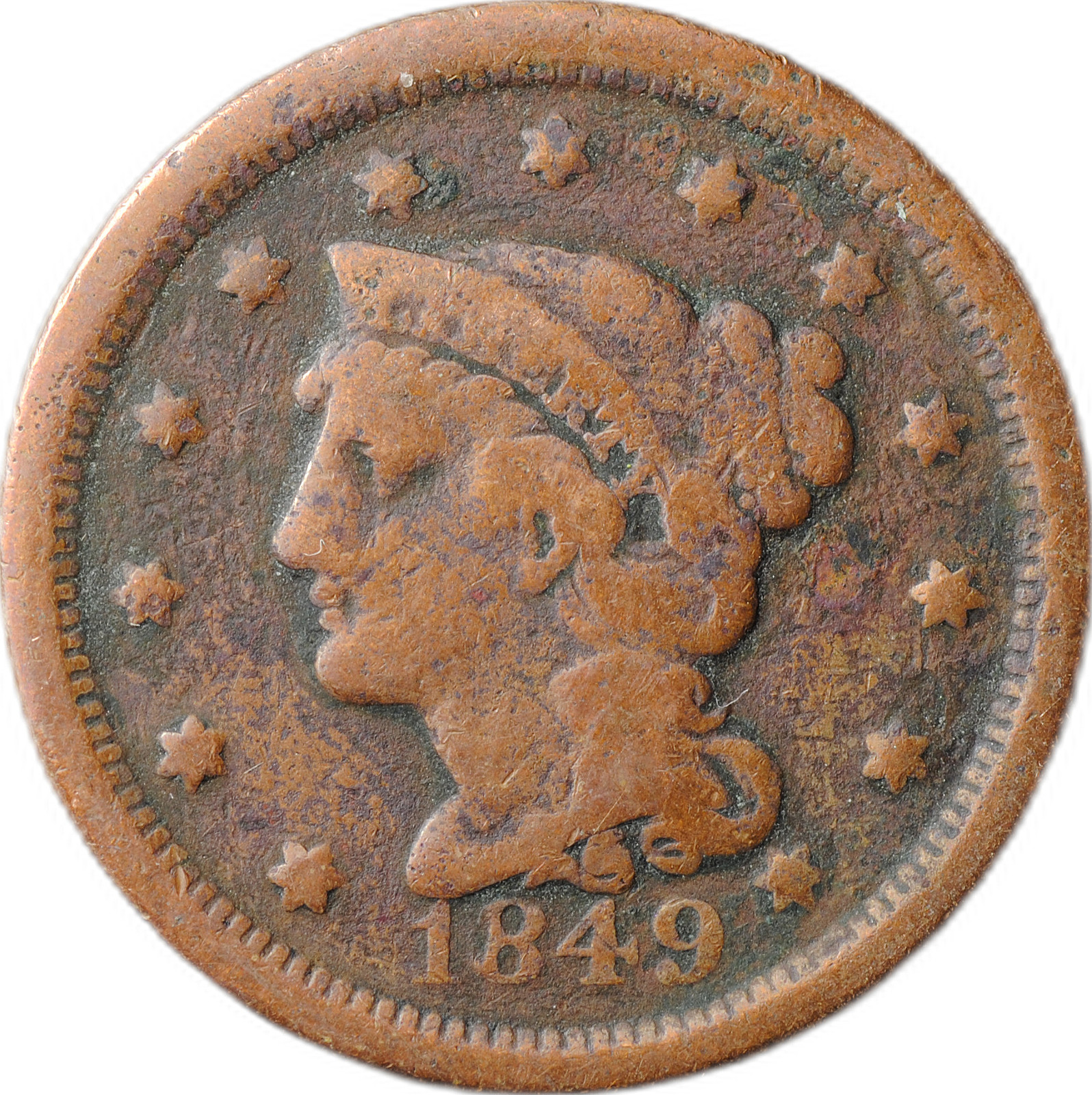 1 1849 Liberty Head Cent 3 000