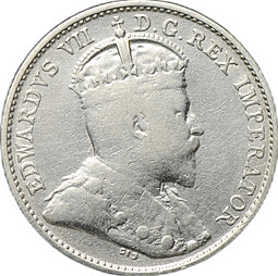Монета 5 центов 1903 "H" - Бирмингем Канада