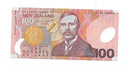 Банкнота 100 долларов 1992 Новая Зеландия