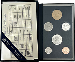 Годовой набор монет 1, 5, 10, 25, 50 центов, 1 доллар 1996 Канада