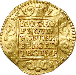 Монета 1 дукат 1725 Голландия Утрехт Голландская республика
